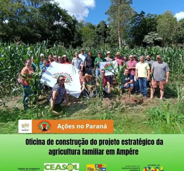 Agricultores/as familiares de Ampére e Pinhal de São Bento participaram nesta segunda-feira (24)